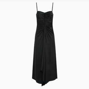 Halston Heritage - Elegant Long Black Midi Dress With Tags!